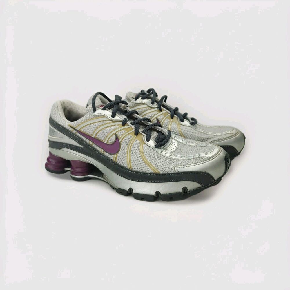 Nike Shox Turbo VII Women's Size 7.5 Athletic Sneakers Silver Purple 324749-051